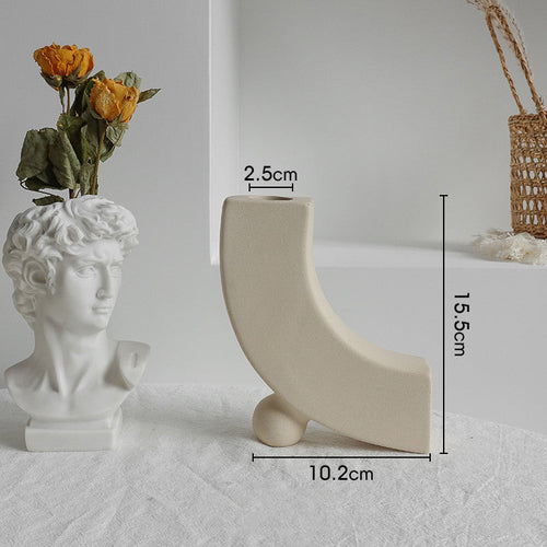 Matte Nordic Silhouette Ceramic Vase