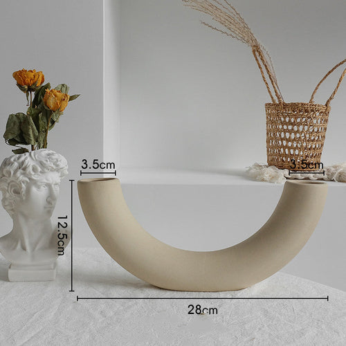 Matte Nordic Silhouette Ceramic Vase