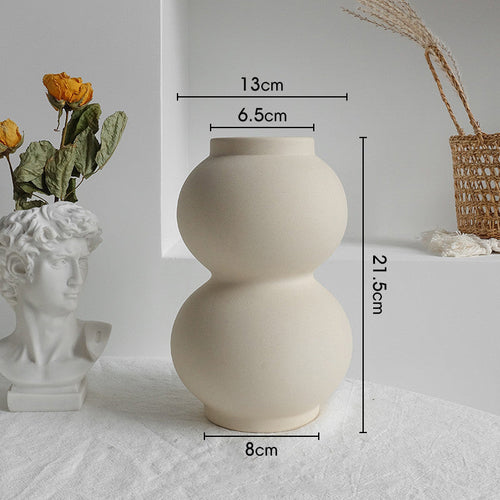 Matte Nordic Silhouette Ceramic Vase