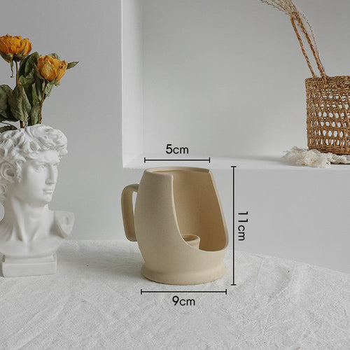 Matte Nordic Silhouette Ceramic Vase