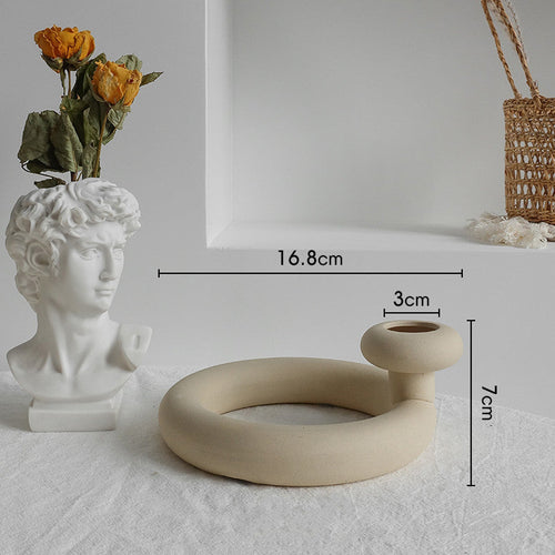Matte Nordic Silhouette Ceramic Vase