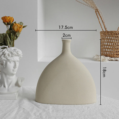 Matte Nordic Silhouette Ceramic Vase