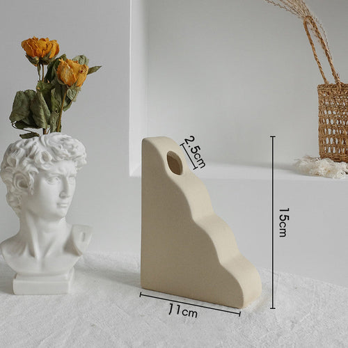 Matte Nordic Silhouette Ceramic Vase