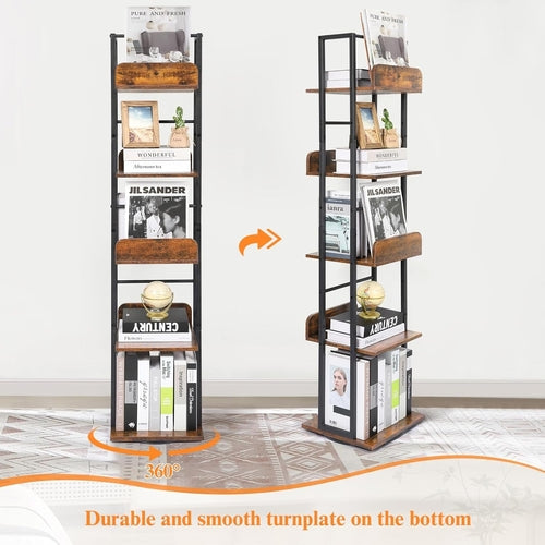 Rotating Corner Bookshelf