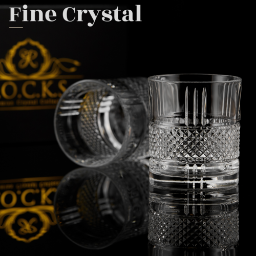 Reserve Hand-Cut Crystal Whiskey Tumblers – Set of Premium Glassware