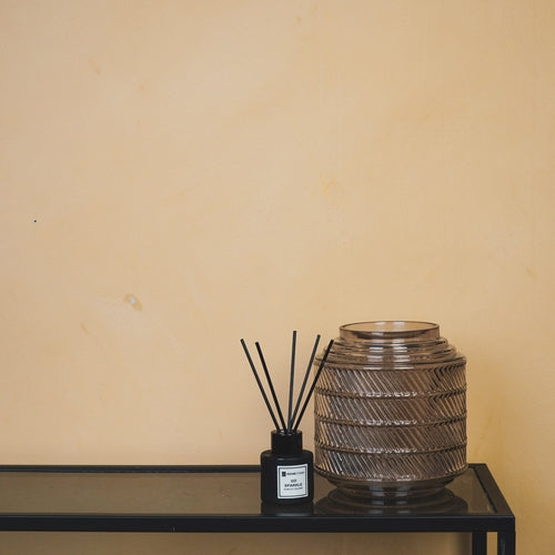 Smokey Patterned Glass Vase