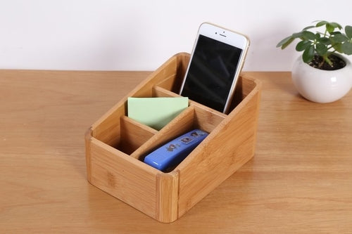 Aurea Bamboo Office Storage Caddy