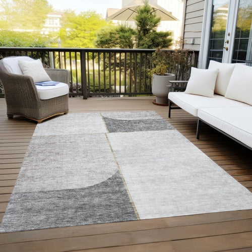Abstract Washable Indoor/Outdoor Rug