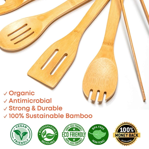 7-Piece Bamboo Kitchen Utensil Set