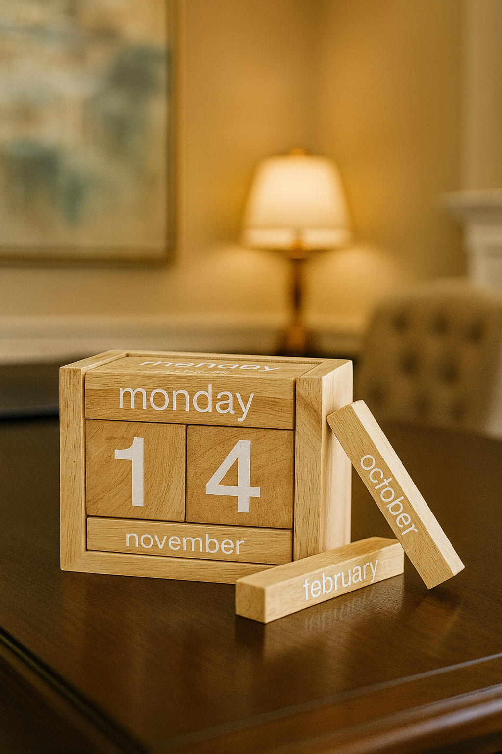 BlancStone Wooden Block Calendar