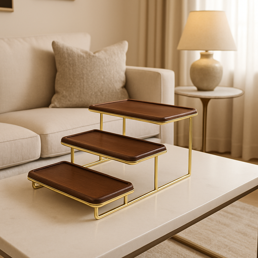TriLuxe Three-Tier Serving & Storage Stand