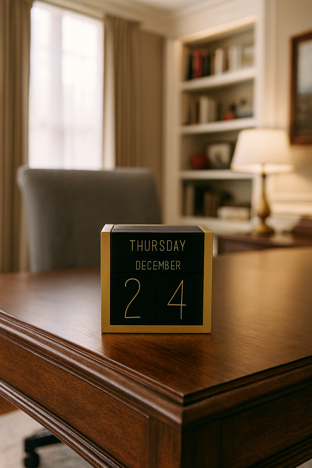 Everyday Cream Wood Block Calendar