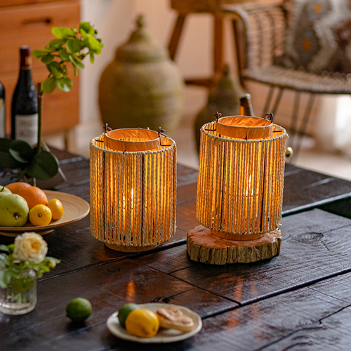 Portable Rope Lantern Candle Holder