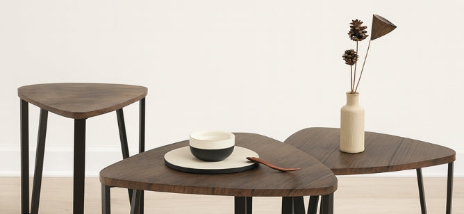 Triangle Nesting Side Tables Set of Three