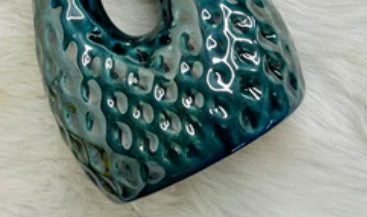 Green Two-Mouth Ceramic Vase