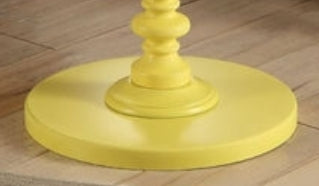 Sun Spire Turned-Wood Pedestal Side Table