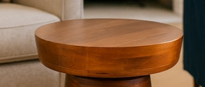 Solstice Round Mango Wood Accent Table