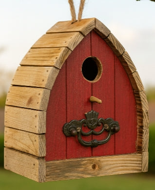 Vintage Farmhouse Red Birdhouse