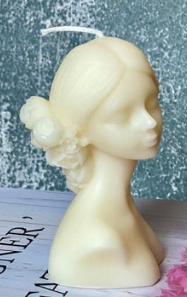 Blindfolded Flower Girl Candle – Handcrafted Soy Wax Sculpture