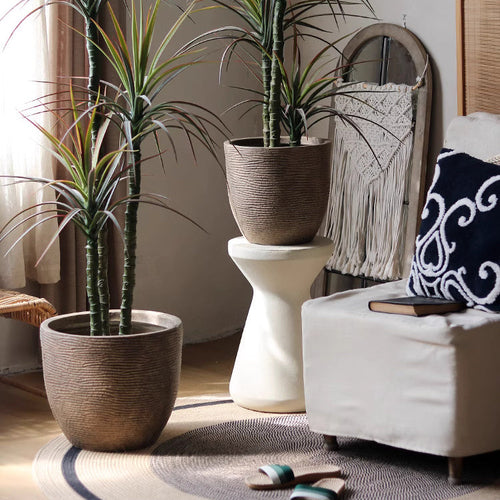 Vintage-Style Cement Planter – Indoor/Outdoor