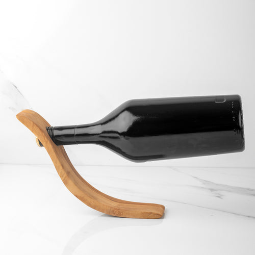 Handcrafted Olive Wood Bottle Holder