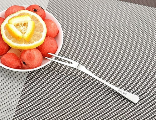 Stainless Steel Swan Cutlery Holder with Six-Piece Flatware Set