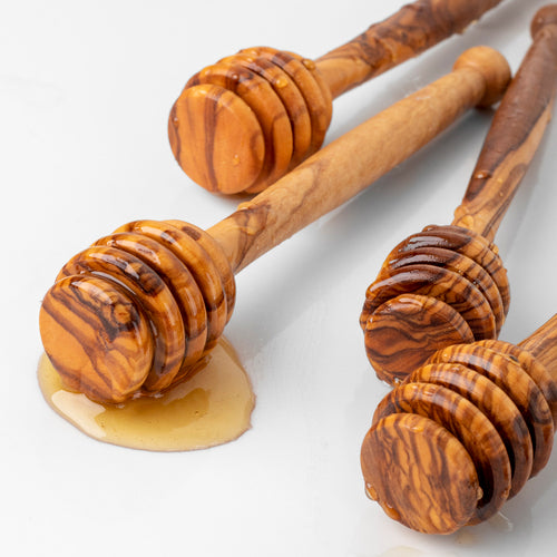 Handcrafted Olive Wood Honey Dipper